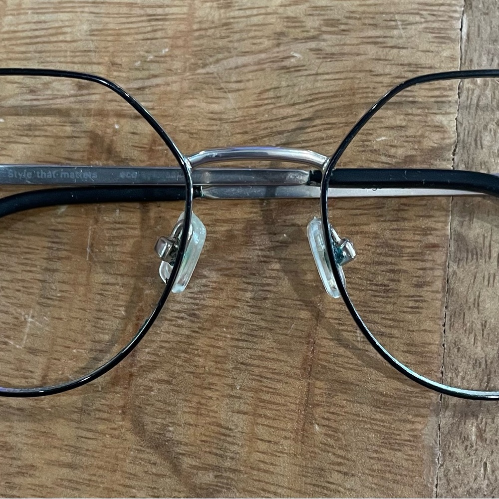 Elegant Black and Silver Women's Glasses